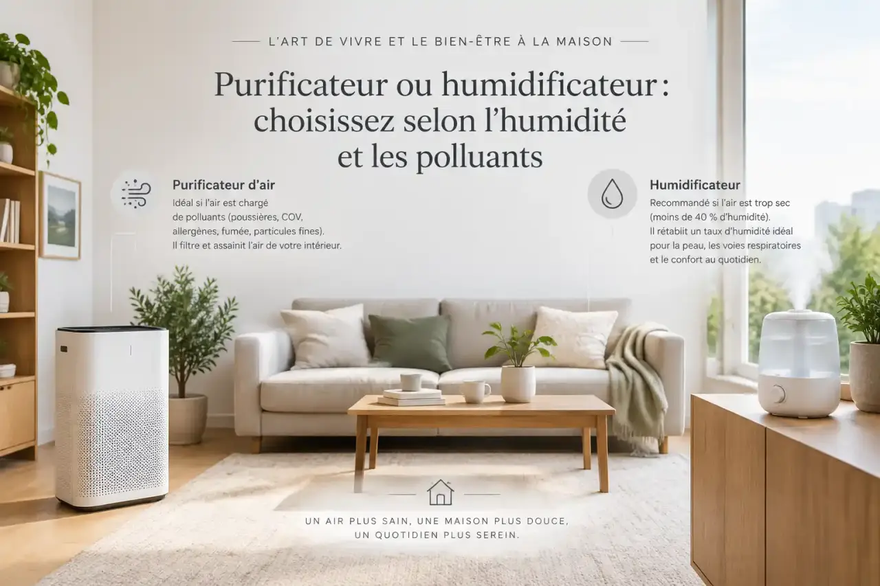 Purificateur ou humidificateur : choisissez selon l’humidité et les polluants