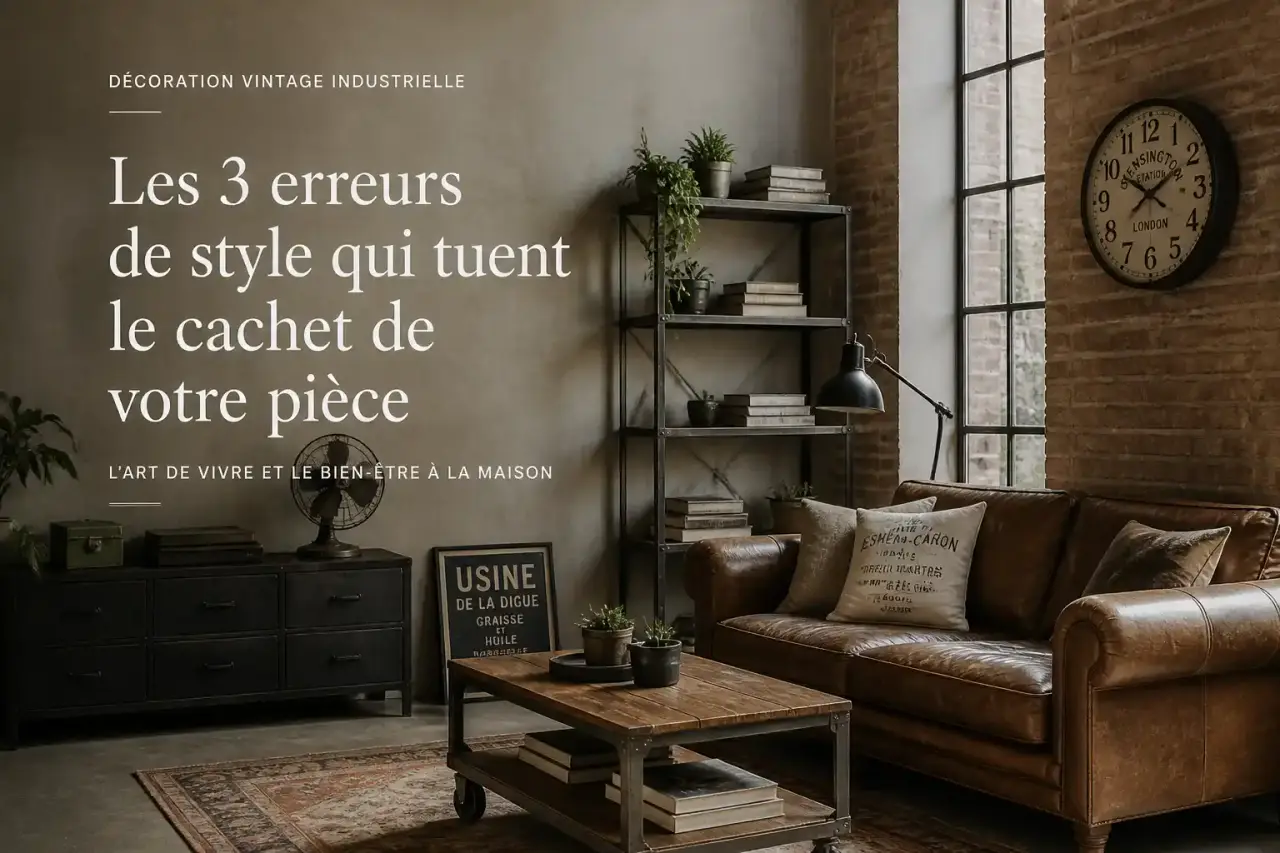 Décoration vintage industrielle : les 3 erreurs de style qui tuent le cachet de votre pièce