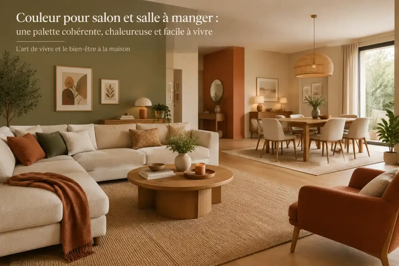 Couleur pour salon et salle à manger : une palette cohérente, chaleureuse et facile à vivre