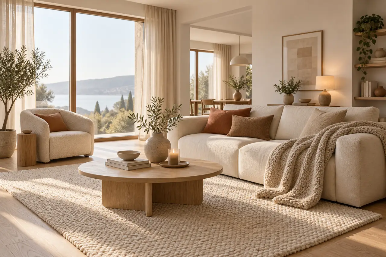 Déco scandinave cocooning : réchauffer un salon clair sans le surcharger