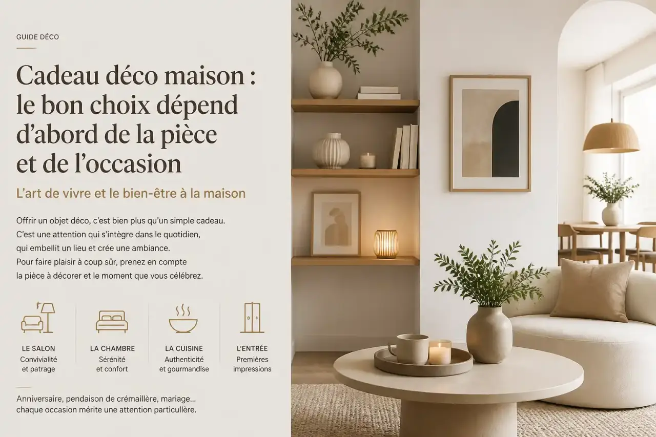 Cadeau déco maison : le bon choix dépend d'abord de la pièce et de l'occasion