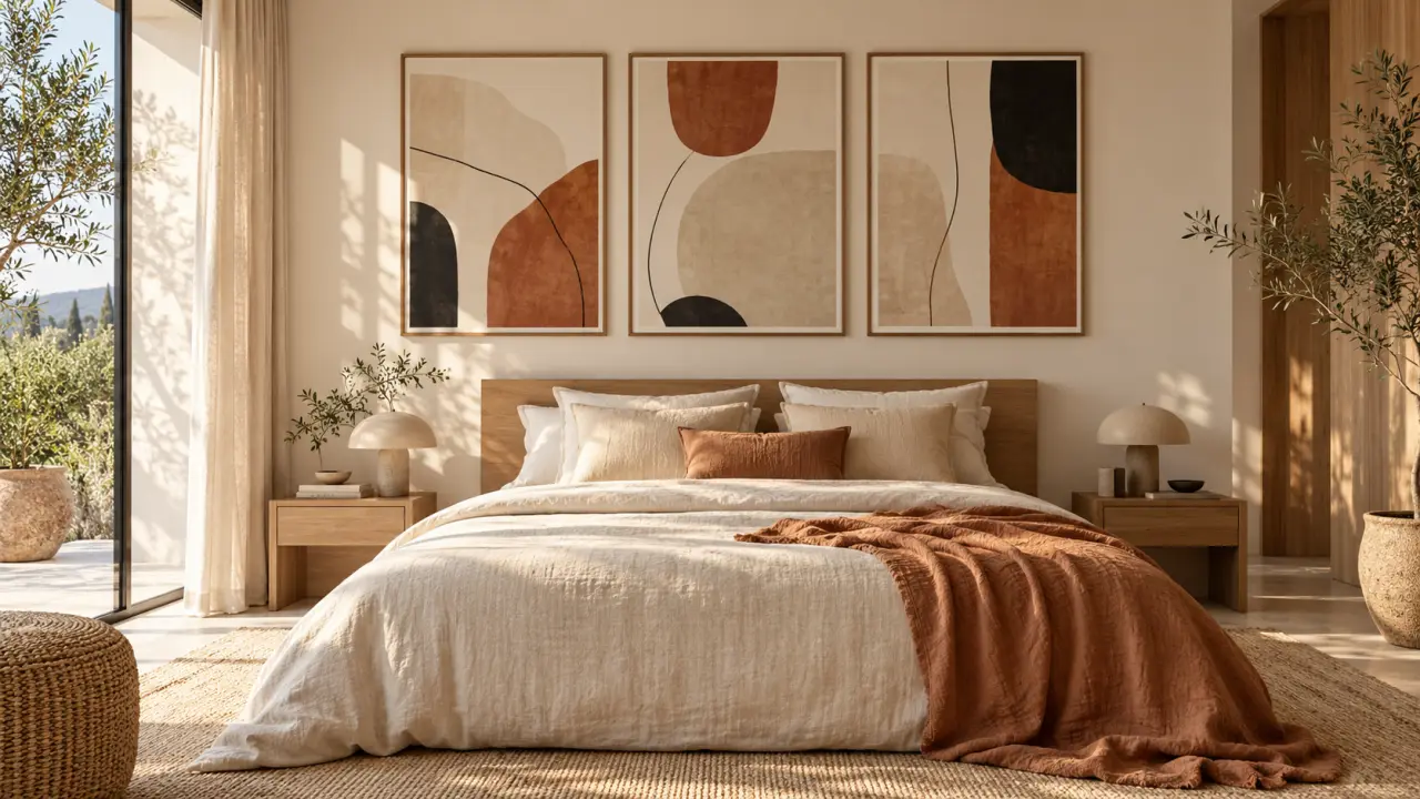 Tableaux déco chambre : un mur habillé sans surcharger l’espace